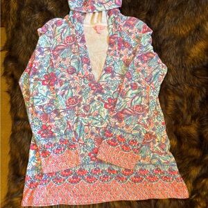 Lilly Pulitzer Multicolor Hooded Swim Coverup